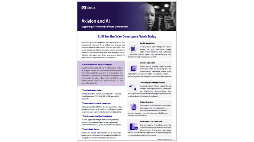Infosheet: Axivion and AI